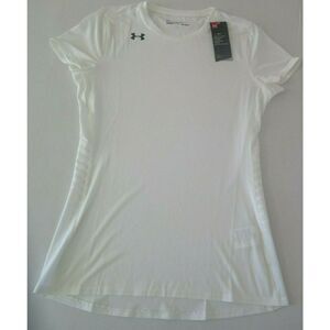Under Armour 1305168 Heatgear Womens Sz M White Team Endless Power Soccer Jersey